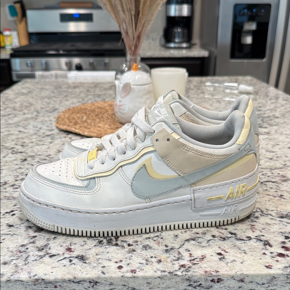 Nike Air Force 1 Shadow in White and Cream